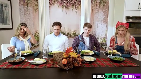 Family dinner ends with busty stepmothers fucking their stepsons’ cocks in intense sexual exchange. www.SwingerMoms.com