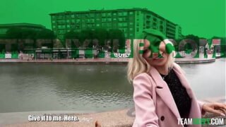 From Coffee to Bedroom: Milan Hottie’s Perky Tits and Wet Pussy Get Slammed by a Big American Cock!