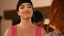 Single latina MILF with huge boobs goes to a wedding to fuck a stepson
