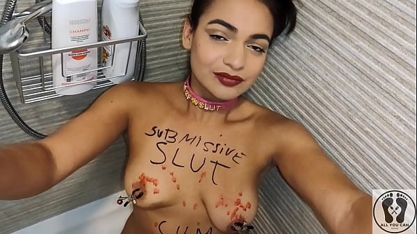 ANA SPEARS SUBMISSIVE GIRL BDSM GOLDEN SHOWER BODYWRITTING