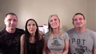 Desperate Amateurs casting hot babes Gia Bunny BabyAnne and Sabrina is this big tit hot milf hard big cock pounding bbc action