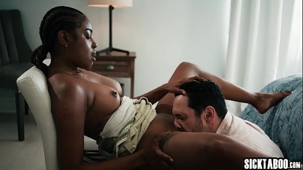 Stepfather fucked his loved big ass ebony teen stepdaughter Destiny Mira